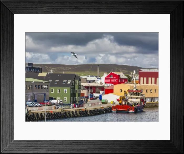 Framed Print : Views of the port of Lerwick, Shetland Islands, Scotland, United Kingdom, Europe Framed Print : Views of the port of Lerwick, Shetland Islands, Scotland, United Kingdom, Europe
