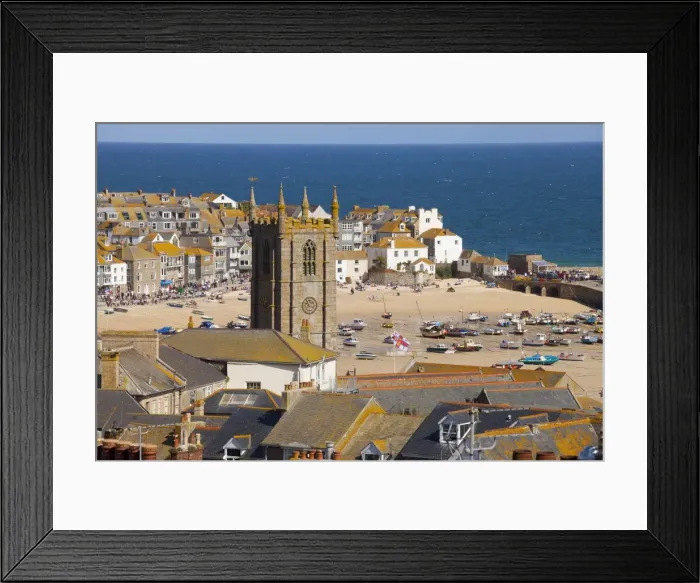 Framed Print : View over St. Ives, Cornwall, England, United Kingdom, Europe Framed Print : View over St. Ives, Cornwall, England, United Kingdom, Europe