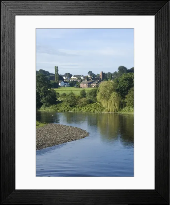 Framed Print : View across the River Eden to Lazonby village, Eden Valley, Cumbria, England, United Kingdom, Europe Framed Print : View across the River Eden to Lazonby village, Eden Valley, Cumbria, England, United Kingdom, Europe