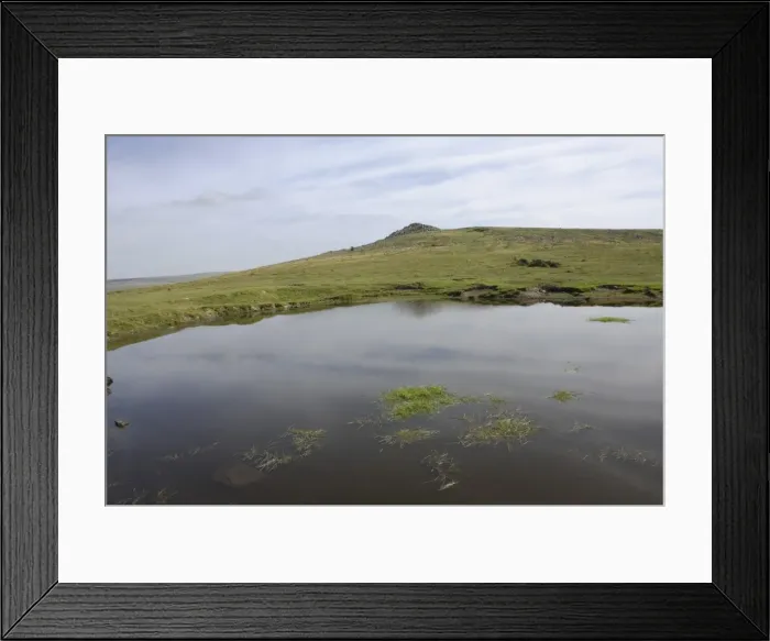 Framed Print : Tor and a moorland pond, Dartmoor National Park, Devon, England, United Kingdom, Europe Framed Print : Tor and a moorland pond, Dartmoor National Park, Devon, England, United Kingdom, Europe