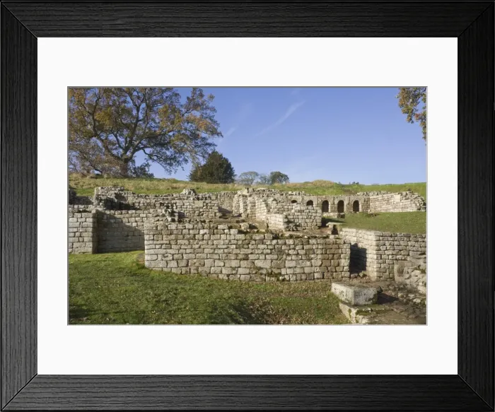 Framed Print : Extensive remains of the bath site which included changing rooms, hot rooms and cold plunge pools, on the edge of what is now the River North Tyne, dating from AD138, Cilurnum (Chesters Roman Fort), Hadrians Wall, UNESCO World Heritage Site, Chollerford, Northumbria National Park, England, United Kingdom, Europe Framed Print : Extensive remains of the bath site which included changing rooms, hot rooms and cold plunge pools, on the edge of what is now the River North Tyne, dating from AD138, Cilurnum (Chesters Roman Fort), Hadrians Wall, UNESCO World Heritage Site, Chollerford, Northumbria National Park, England, United Kingdom, Europe
