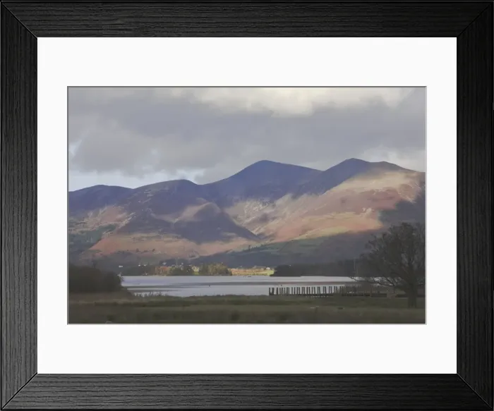 Framed Print : Borrowdale across Derwent Water to Skiddaw, Keswick, Lake District National Park, Cumbria, England, United Kingdom, Europe Framed Print : Borrowdale across Derwent Water to Skiddaw, Keswick, Lake District National Park, Cumbria, England, United Kingdom, Europe
