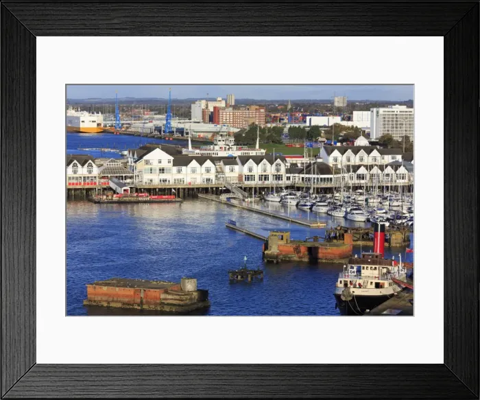 Framed Print : Town Quay in Southampton Port, Hampshire, England, United Kingdom, Europe Framed Print : Town Quay in Southampton Port, Hampshire, England, United Kingdom, Europe