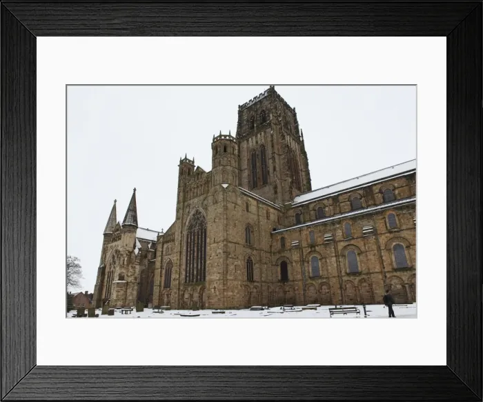 Framed Print : Durham Cathedral, UNESCO World Heritage Site, in snow on a winters day in Durham, County Durham, England, United Kingdom, Europe Framed Print : Durham Cathedral, UNESCO World Heritage Site, in snow on a winters day in Durham, County Durham, England, United Kingdom, Europe