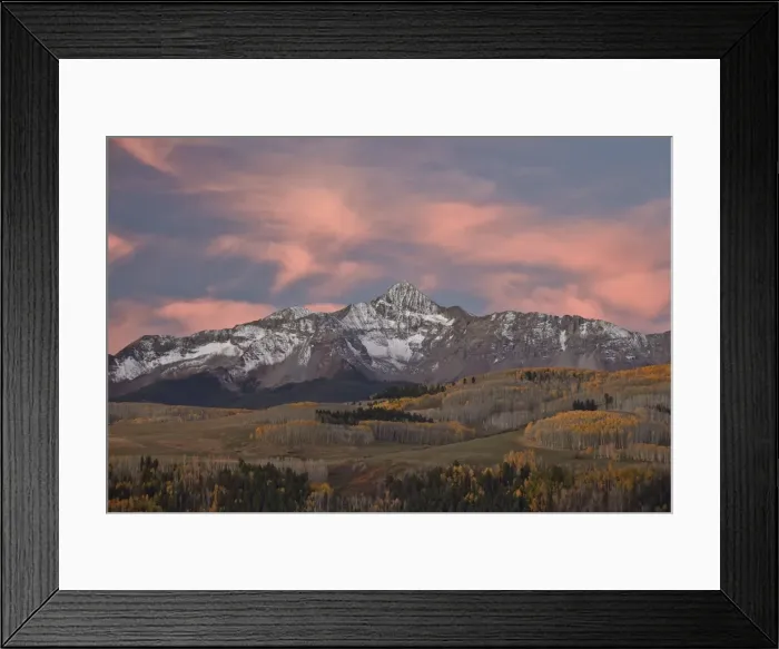 Framed Print : Wilson Peak at dawn in the fall, Uncompahgre National Forest, Colorado, United States of America, North America Framed Print : Wilson Peak at dawn in the fall, Uncompahgre National Forest, Colorado, United States of America, North America