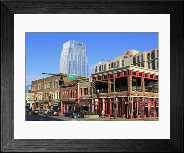 Framed Print : Pinnacle Tower and Broadway Street, Nashville, Tennessee, United States of America, North America Framed Print : Pinnacle Tower and Broadway Street, Nashville, Tennessee, United States of America, North America