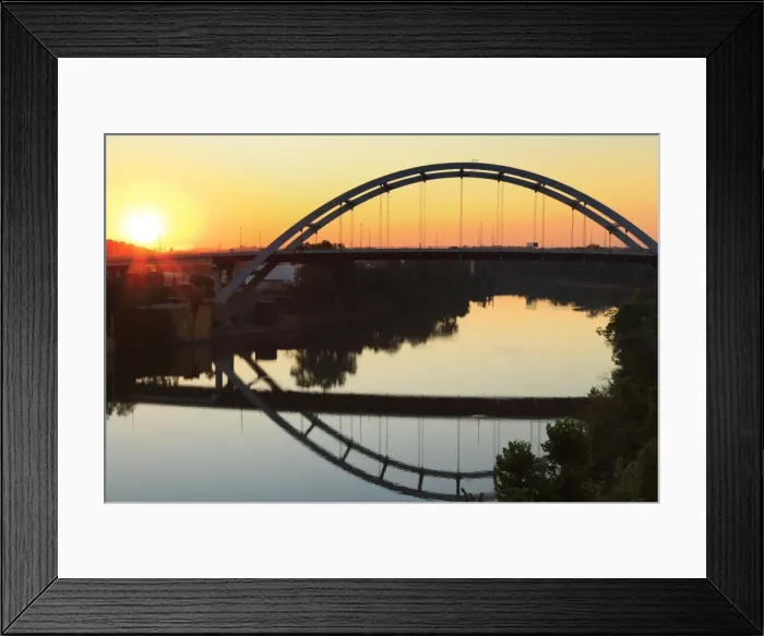 Framed Print : Gateway Bridge over the Cumberland River, Nashville, Tennessee, United States of America, North America