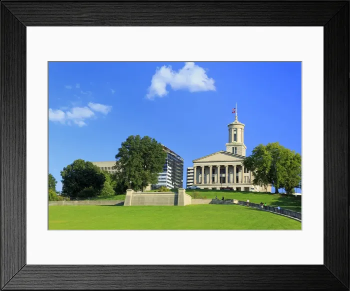 Framed Print : Bicentennial Capitol Mall State Park and Capitol Building, Nashville, Tennessee, United States of America, North America