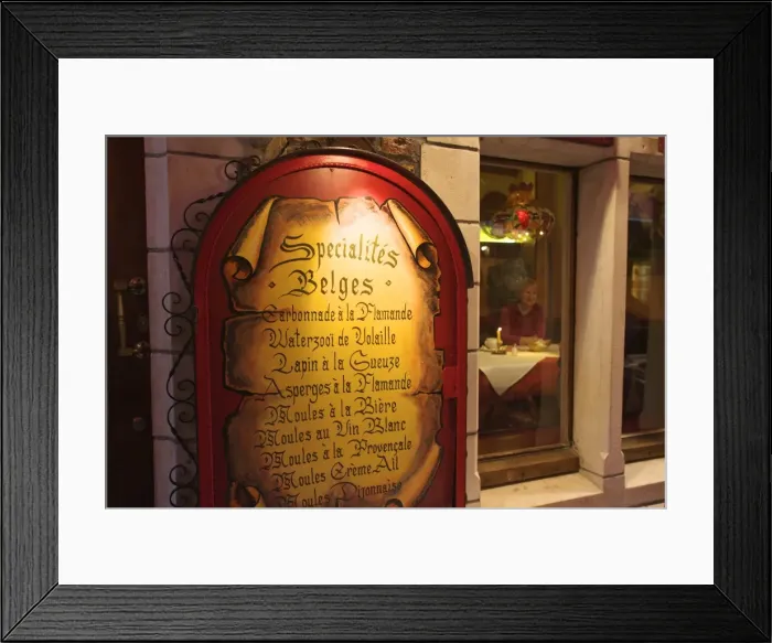 Framed Print : Belgium Restaurant, Brussels, Belgium, Europe Framed Print : Belgium Restaurant, Brussels, Belgium, Europe