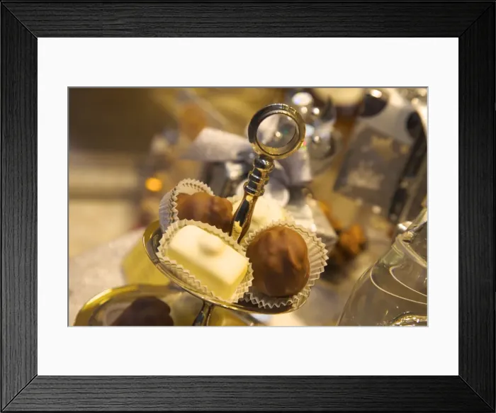 Framed Print : Chocolate truffles in a sweet shop, Brussels, Belgium, Europe Framed Print : Chocolate truffles in a sweet shop, Brussels, Belgium, Europe