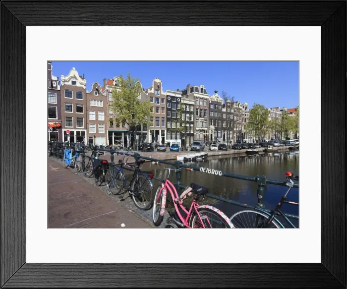 Framed Print : Singel Canal, Amsterdam, Netherlands, Europe Framed Print : Singel Canal, Amsterdam, Netherlands, Europe