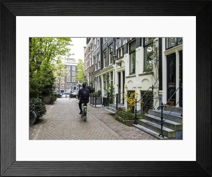 Framed Print : Canalside houses, Amsterdam, Netherlands, Europe Framed Print : Canalside houses, Amsterdam, Netherlands, Europe