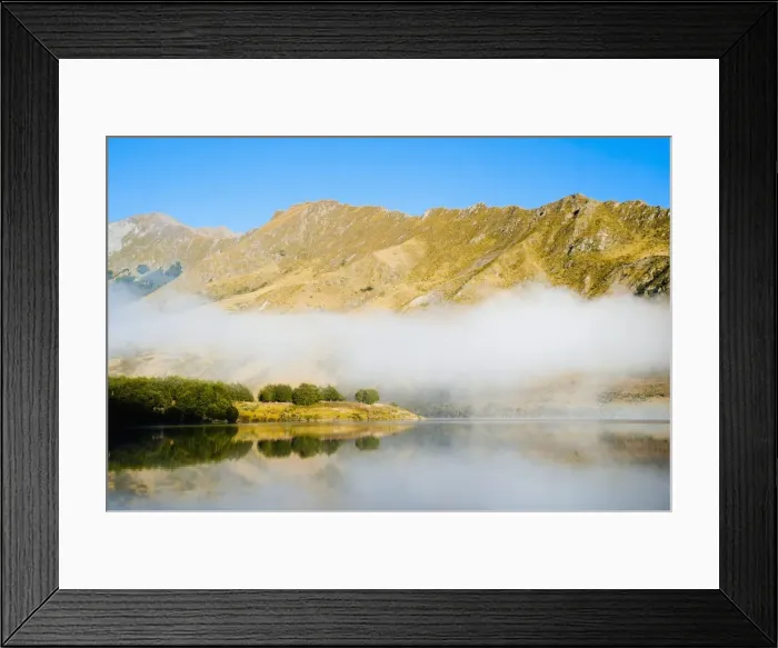 Framed Print : Misty dawn reflections at Lake Moke, Queenstown, Otago, South Island, New Zealand, Pacific Framed Print : Misty dawn reflections at Lake Moke, Queenstown, Otago, South Island, New Zealand, Pacific