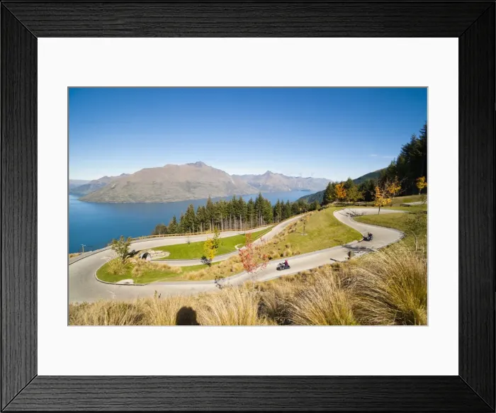 Framed Print : Luge track above Queenstown, Otago, South Island, New Zealand, Pacific Framed Print : Luge track above Queenstown, Otago, South Island, New Zealand, Pacific