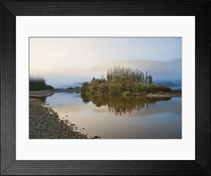 Framed Print : Misty Waitangitanoa River at sunrise, Westland National Park, UNESCO World Heritage Site, on the West Coast of South Island, New Zealand, Pacific Framed Print : Misty Waitangitanoa River at sunrise, Westland National Park, UNESCO World Heritage Site, on the West Coast of South Island, New Zealand, Pacific