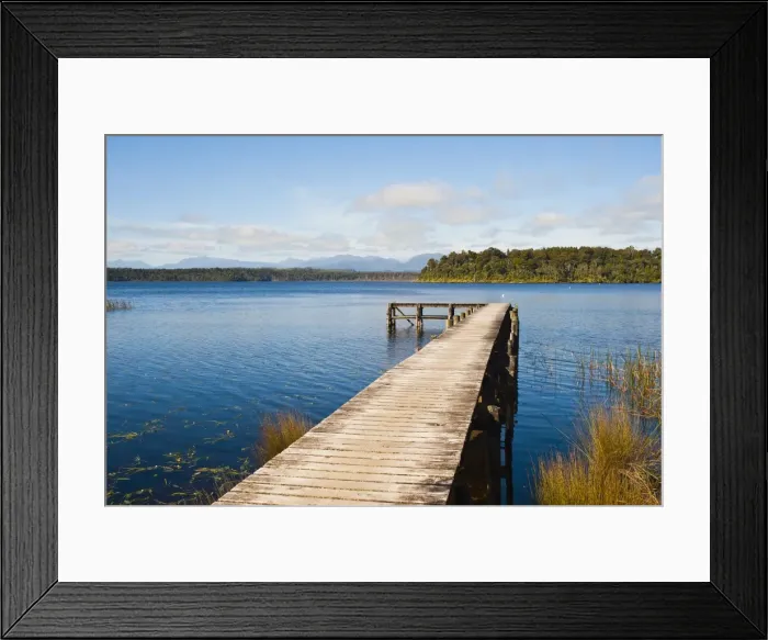 Framed Print : Pier at Lake Mahinapua, West Coast, South Island, New Zealand, Pacific Framed Print : Pier at Lake Mahinapua, West Coast, South Island, New Zealand, Pacific