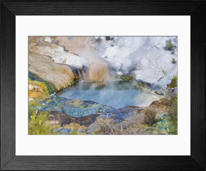 Framed Print : Hot pool on the Rainbow Terrace at Orakei Korako Geyserland, The Hidden Valley, North Island, New Zealand, Pacific Framed Print : Hot pool on the Rainbow Terrace at Orakei Korako Geyserland, The Hidden Valley, North Island, New Zealand, Pacific