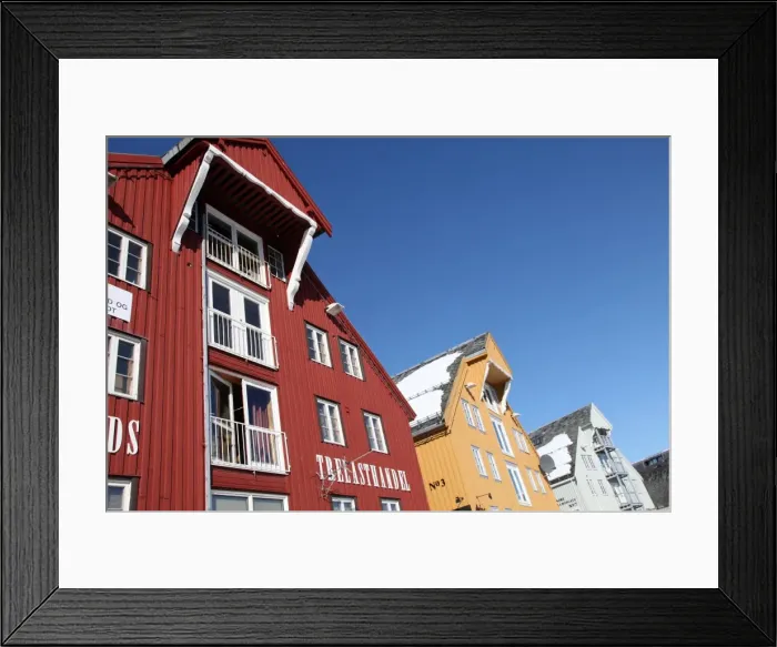 Framed Print : Converted warehouses along harbour front, Tromso, Troms, Norway, Scandinavia, Europe Framed Print : Converted warehouses along harbour front, Tromso, Troms, Norway, Scandinavia, Europe