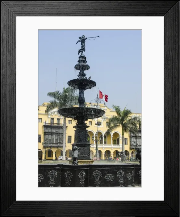 Framed Print : Municipal Palace of Lima and fountain, Plaza de Armas, Lima, Peru, South America Framed Print : Municipal Palace of Lima and fountain, Plaza de Armas, Lima, Peru, South America