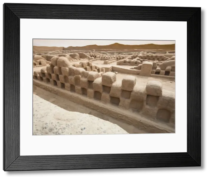Framed Print : Ruins of Chan Chan Pre-Columbian archaeological site near Trujillo, Peru, South America Framed Print : Ruins of Chan Chan Pre-Columbian archaeological site near Trujillo, Peru, South America