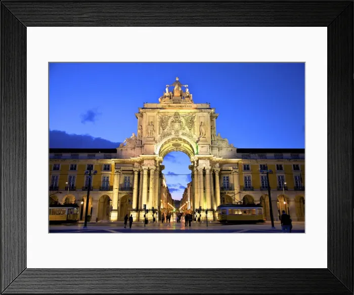 Framed Print : Triumphal Arch at Dusk, Lisbon, Portugal, South West Europe Framed Print : Triumphal Arch at Dusk, Lisbon, Portugal, South West Europe