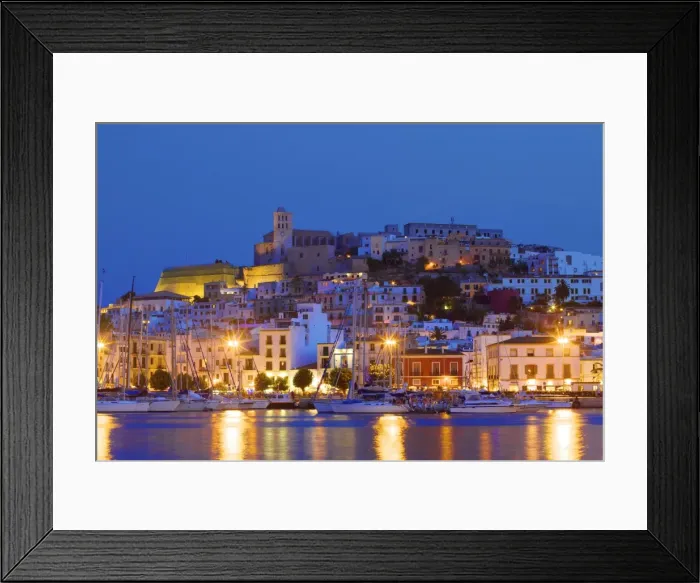 Framed Print : Ibiza Harbour at Night, Ibiza, Balearic Islands, Spain, Europe Framed Print : Ibiza Harbour at Night, Ibiza, Balearic Islands, Spain, Europe