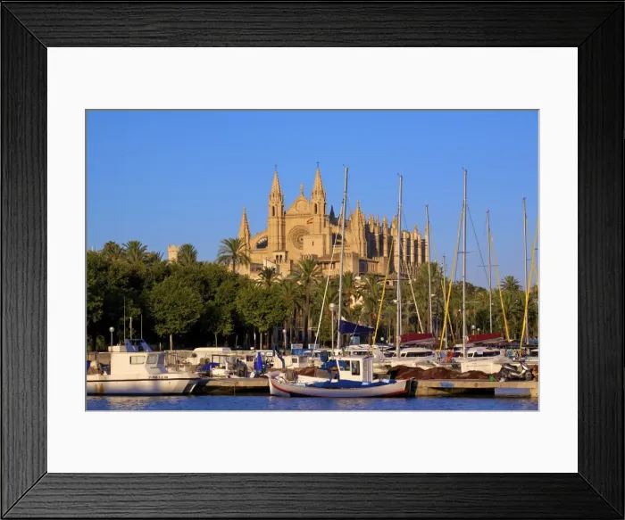 Framed Print : Cathedral and Harbour, Palma, Mallorca, Spain, Europe Framed Print : Cathedral and Harbour, Palma, Mallorca, Spain, Europe