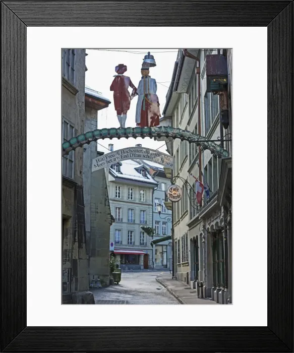 Framed Print : Old Town, Fribourg, Switzerland, Europe Framed Print : Old Town, Fribourg, Switzerland, Europe