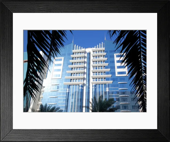 Framed Print : Architecture on Fourth Street, Abu Dhabi, United Arab Emirates, Middle East