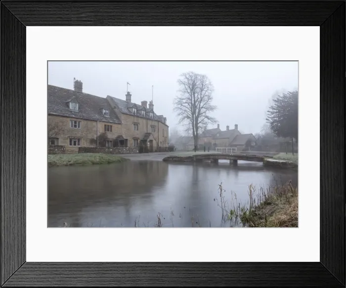 Framed Print : A misty and frosty winters morning, Lower Slaughter, Cotswolds, Gloucestershire, England, United Kingdom, Europe Framed Print : A misty and frosty winters morning, Lower Slaughter, Cotswolds, Gloucestershire, England, United Kingdom, Europe