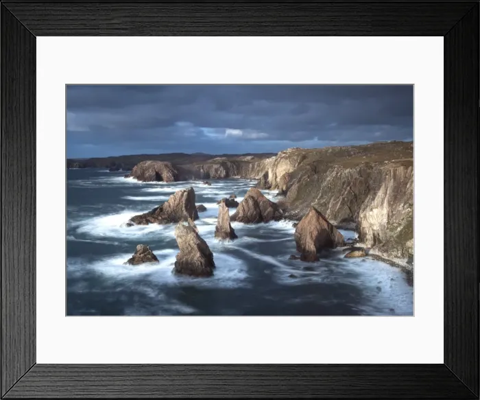 Framed Print : Rugged coastline being pounded by waves on the West coast of Lewis at Mangersta, Isle of Lewis, Outer Hebrides, Scotland, United Kingdom, Europe Framed Print : Rugged coastline being pounded by waves on the West coast of Lewis at Mangersta, Isle of Lewis, Outer Hebrides, Scotland, United Kingdom, Europe