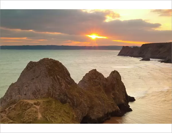 Three Cliffs Bay, Gower, Wales, United Kingdom, Europe