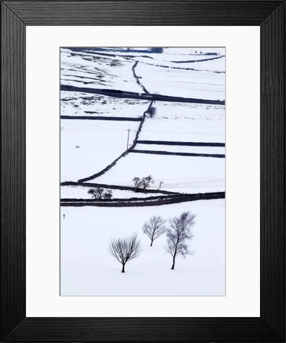 Framed Print : Winter fields near Burnsall, Yorkshire, England, United Kingdom, Europe Framed Print : Winter fields near Burnsall, Yorkshire, England, United Kingdom, Europe