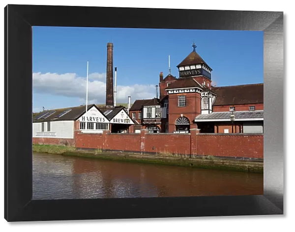 Harveys Brewery on River Ouse, Lewes, East Sussex, England, United Kingdom, Europe