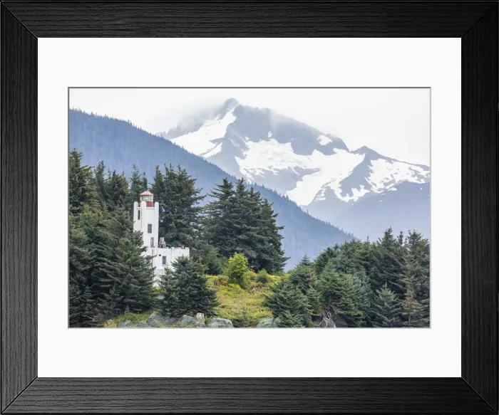 Framed Print : Lighthouse just north of Juneau, Southeast Alaska, United States of America, North America Framed Print : Lighthouse just north of Juneau, Southeast Alaska, United States of America, North America
