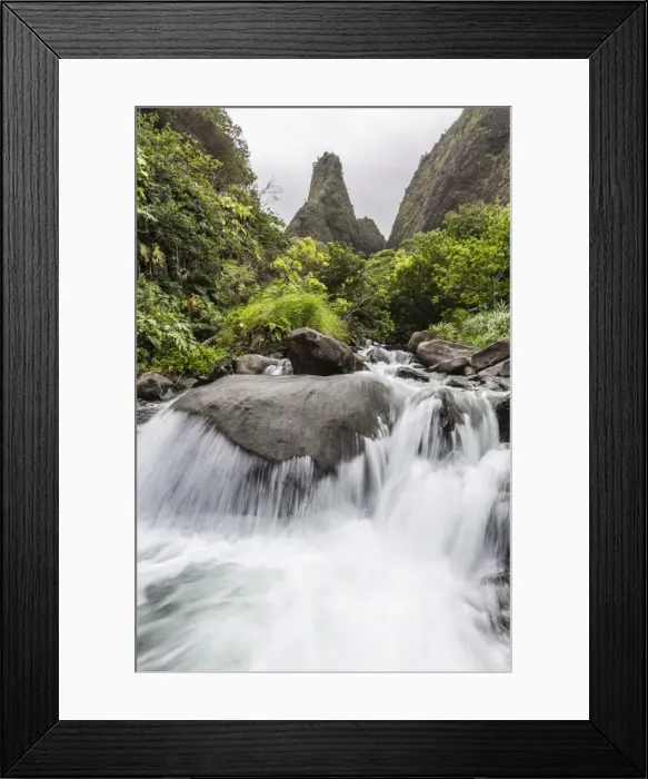 Framed Print : Waterfall in Iao Valley State Park, Maui, Hawaii, United States of America, Pacific Framed Print : Waterfall in Iao Valley State Park, Maui, Hawaii, United States of America, Pacific