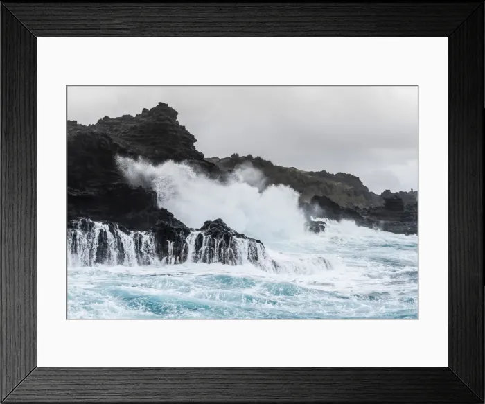 Framed Print : Huge surf at the Olivine Pools on the northwest coast of West Maui, Hawaii, United States of America, Pacific Framed Print : Huge surf at the Olivine Pools on the northwest coast of West Maui, Hawaii, United States of America, Pacific