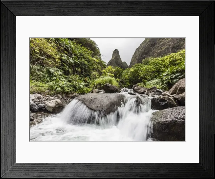 Framed Print : Waterfall in Iao Valley State Park, Maui, Hawaii, United States of America, Pacific Framed Print : Waterfall in Iao Valley State Park, Maui, Hawaii, United States of America, Pacific