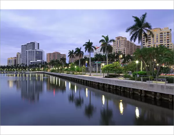 Skyline of West Palm Beach, Florida, United States of America, North America