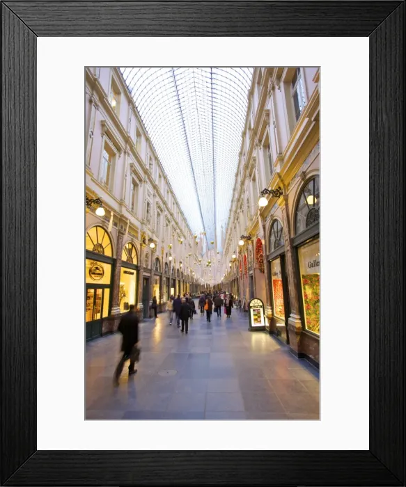Framed Print : Galleries St. Hubert, Brussels, Belgium, Europe Framed Print : Galleries St. Hubert, Brussels, Belgium, Europe