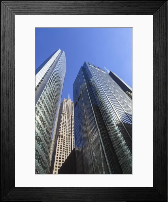Framed Print : Modern skyscrapers, Chicago, Illinois, United States of America, North America Framed Print : Modern skyscrapers, Chicago, Illinois, United States of America, North America