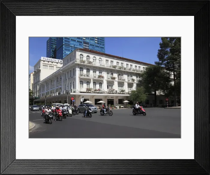Framed Print : Colonial architecture of the historic Hotel Continental Saigon, Dong Khoi Street, Ho Chi Minh City (Saigon), Vietnam, Indochina, Southeast Asia, Asia