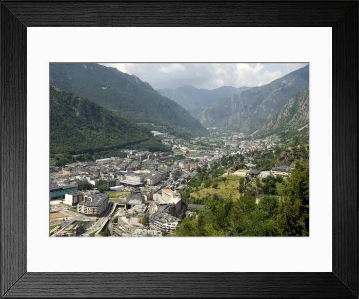 Framed Print : Andorra la Vella, capital city of Andorra state Framed Print : Andorra la Vella, capital city of Andorra state