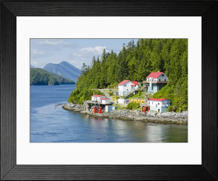 Framed Print : Boat Bluff Lightstation, Inside Passage, British Columbia, Canada, North America Framed Print : Boat Bluff Lightstation, Inside Passage, British Columbia, Canada, North America