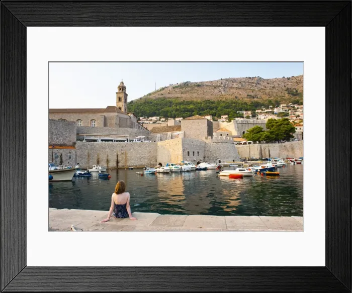 Framed Print : Tourist admiring Dominican Monastery, Dubrovnik Old Town, UNESCO World Heritage Site, Dubrovnik, Dalmatian Coast, Croatia, Europe Framed Print : Tourist admiring Dominican Monastery, Dubrovnik Old Town, UNESCO World Heritage Site, Dubrovnik, Dalmatian Coast, Croatia, Europe
