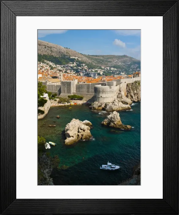 Framed Print : Dubrovnik Old Town and the City Walls, UNESCO World Heritage Site, from Fort Lovrijenac, Dubrovnik, Dalmatian Coast, Croatia, Europe Framed Print : Dubrovnik Old Town and the City Walls, UNESCO World Heritage Site, from Fort Lovrijenac, Dubrovnik, Dalmatian Coast, Croatia, Europe