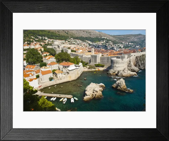 Framed Print : Dubrovnik Old Town and the City Walls, UNESCO World Heritage Site, from Fort Lovrijenac, Dubrovnik, Dalmatian Coast, Croatia, Europe Framed Print : Dubrovnik Old Town and the City Walls, UNESCO World Heritage Site, from Fort Lovrijenac, Dubrovnik, Dalmatian Coast, Croatia, Europe