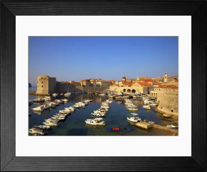 Framed Print : Harbour, Dubrovnik, UNESCO World Heritage Site, Croatia, Europe Framed Print : Harbour, Dubrovnik, UNESCO World Heritage Site, Croatia, Europe