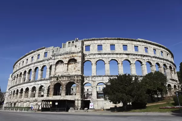 Pula Arena, a Roman amphitheatre, constructed from 27BC to 68AD, Pula, Istria, Croatia, Europe