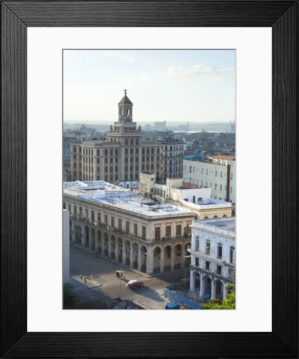 Framed Print : View over rooftops of Havana towards The Bacardi Building from the 9th floor restaurant of Hotel Seville, Havana Centro, Cuba Framed Print : View over rooftops of Havana towards The Bacardi Building from the 9th floor restaurant of Hotel Seville, Havana Centro, Cuba